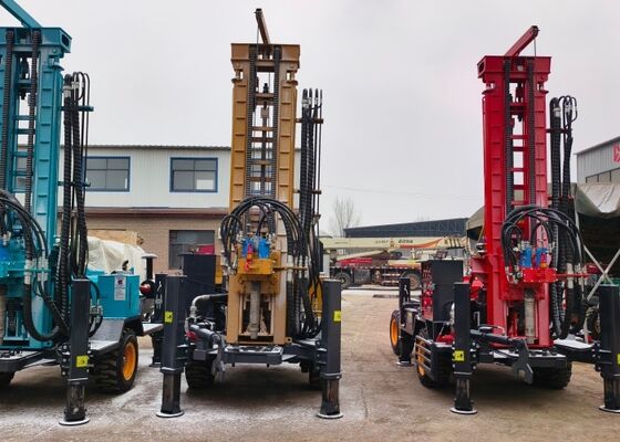Πνευματική εξέδρα βαθιάς γεώτρησης εκατό μέτρων με κινητήρα ντίζελ μεγάλης χωρητικότητας