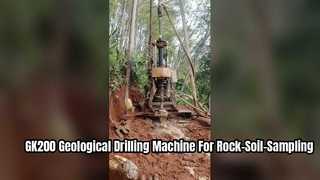 Ελαφρύ GK200 Hydraulic Drilling Rig Easy Movement